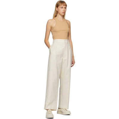 Shop Rika Studios Off-white Diane Trousers In 230 Off Whi