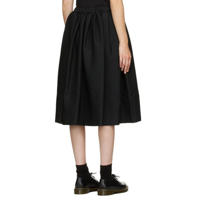 Shop Comme Des Garçons Comme Des Garçons Black Short Front Midi Skirt In 1 Black