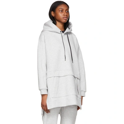 Shop 3.1 Phillip Lim / フィリップ リム Grey Oversized Air Cushion Hoodie In Ht020 Hthgr