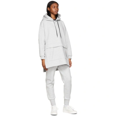 Shop 3.1 Phillip Lim / フィリップ リム Grey Oversized Air Cushion Hoodie In Ht020 Hthgr