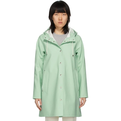 Shop Stutterheim Green Mosebacke Raincoat In 3011 Mint