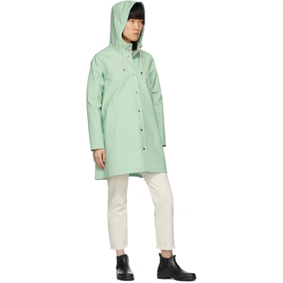 Shop Stutterheim Green Mosebacke Raincoat In 3011 Mint