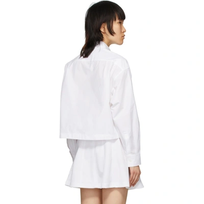 Shop Palm Angels White Boxy Short Shirt