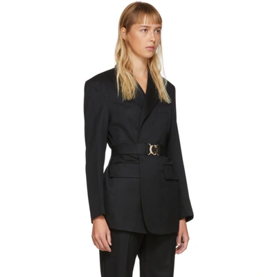 Shop Lvir Black Summer Wool Blazer