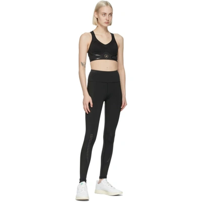 Shop Adidas By Stella Mccartney Black Truepace Sports Bra