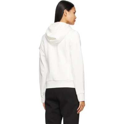 Shop Moncler White Down Jersey Cardigan Jacket In 032 White