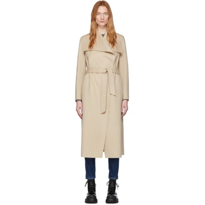 Shop Mackage Beige Wool Mai Coat In Sand