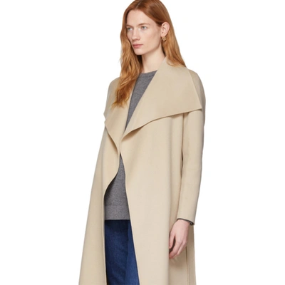 Shop Mackage Beige Wool Mai Coat In Sand