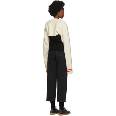 Shop Ader Error Off-white 5g Shrug Cardigan In Ivory
