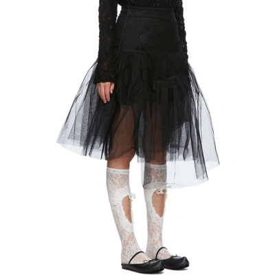 Shop Shushu-tong Ssense Exclusive Black Two-layer Skirt