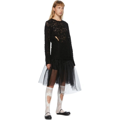 Shop Shushu-tong Ssense Exclusive Black Two-layer Skirt