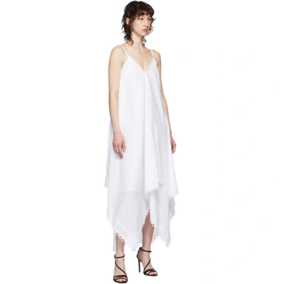 Shop Erdem White Eyelet Feliza Waterfall Dress