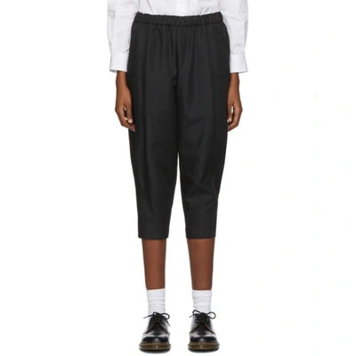 Shop Comme Des Garçons Comme Des Garçons Comme Des Garcons Comme Des Garcons Black Gabardine Trousers In 1 Black