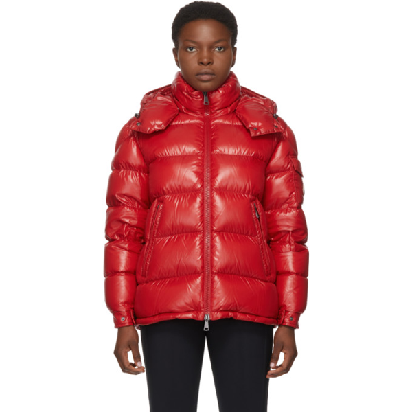 red moncler coat