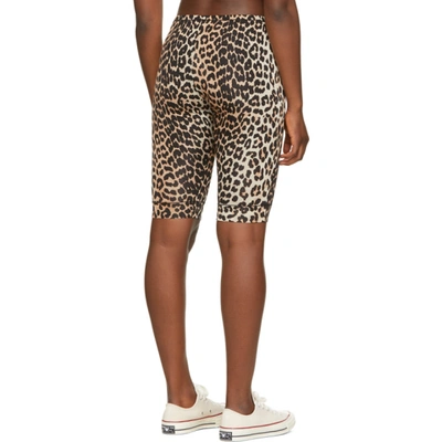 Shop Ganni Black & Brown Underwear Shorts In 943 Leopard