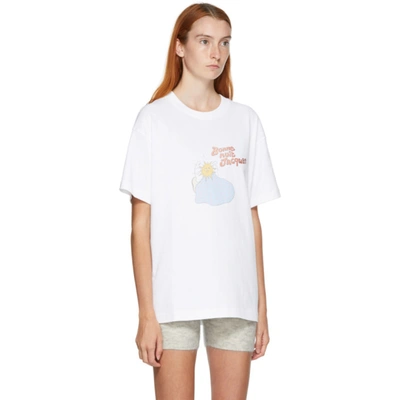 Shop Jacquemus White And Pink Le T-shirt Jacques T-shirt In Light Pink