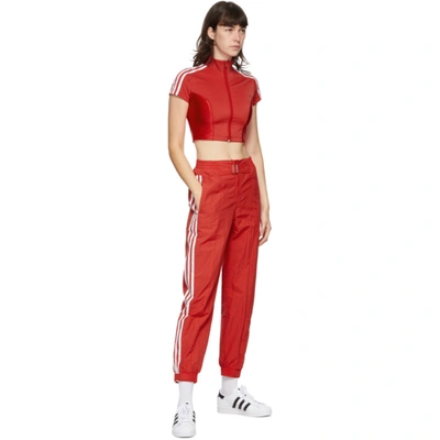 Shop Adidas Originals Red Paolina Russo Edition Crop T-shirt In Scarlet