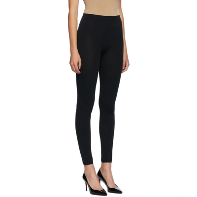 Shop Wolford Black Velvet Sensation Leggings In 7005 Black