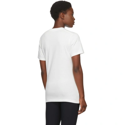 Shop Moncler White Logo T-shirt In 033 White