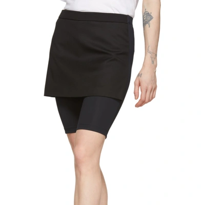 Shop Pushbutton Ssense Exclusive Black Skirt Layered Short Leggings