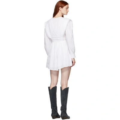 Shop Isabel Marant White Yaxo Dress In 20wh White