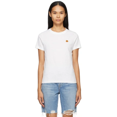 Shop Kenzo White Tiger Crest T-shirt In 01 White