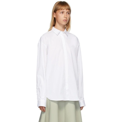 Shop Totême White Lago Shirt In 100 White
