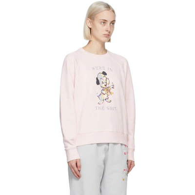 Shop Marc Jacobs Pink Magda Archer Edition 'we're In The Shit' Sweatshirt In 680 Ltpink