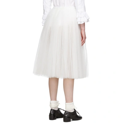 Shop Comme Des Garçons Comme Des Garçons White Tulle Skirt In 2 White