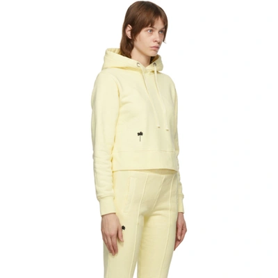 Shop Palm Angels Yellow Pxp Hoodie In Yellow/blk