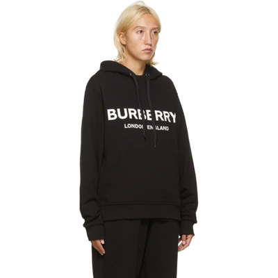 Shop Burberry Black Poulter Hoodie In A1189 Black