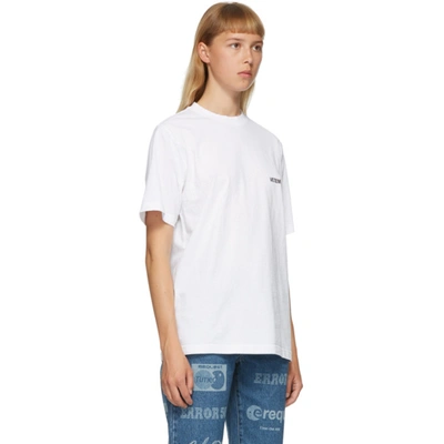 Shop Vetements White Logo Front Back T-shirt