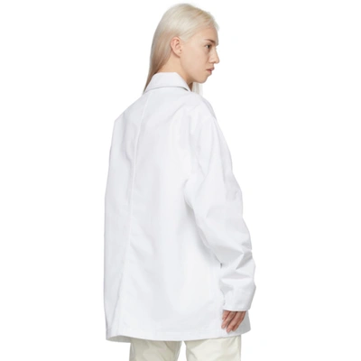 Shop Acne Studios White Workwear Jacket In 100 White