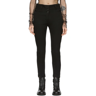 Shop Ann Demeulemeester Black Seam Detail Trousers