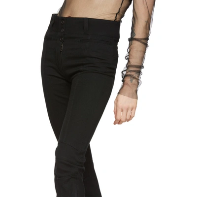 Shop Ann Demeulemeester Black Seam Detail Trousers