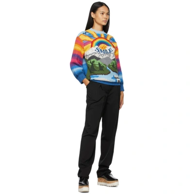 Shop Stella Mccartney Multicolor Intarsia Kind Sweater In 8490 Multi