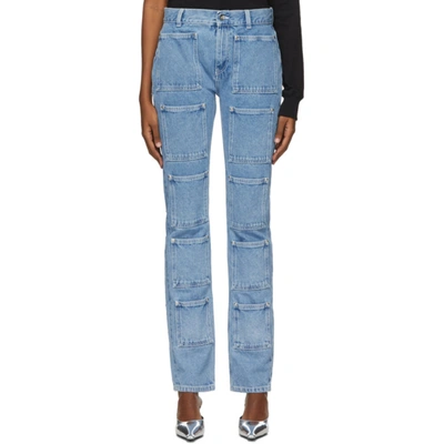 Shop Lourdes Blue Multi Pocket Jeans
