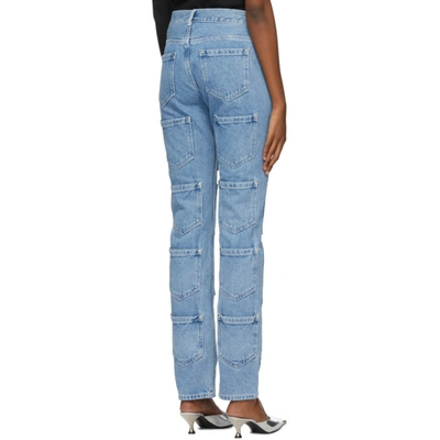 Shop Lourdes Blue Multi Pocket Jeans