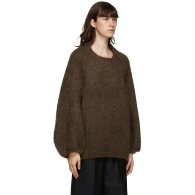 Shop Lvir Brown Mohair Bolero Sweater