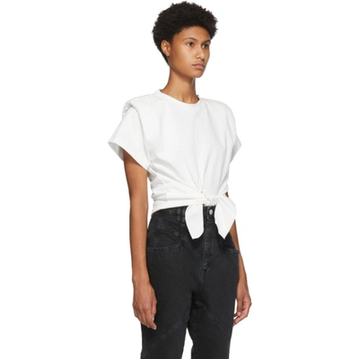 Shop Isabel Marant White Belita T-shirt In 20wh White