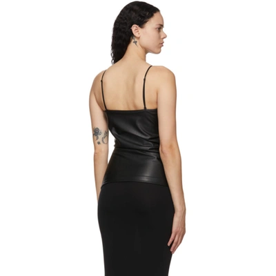 Wolford Black Faux-leather Edie Tank Top In 7005 Black | ModeSens