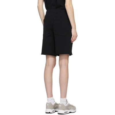 Shop Helmut Lang Black Logo Sweat Shorts In 1 Black