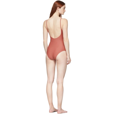 Shop Matteau Pink 'the Scoop' One-piece Swimsuit In Cerise