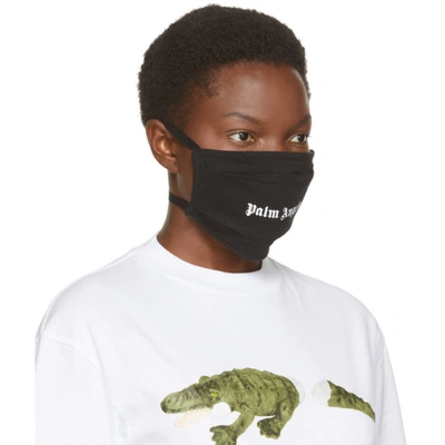 Shop Palm Angels Black Logo Mask