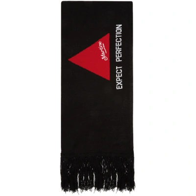 Shop Martine Rose Ssense Exclusive Green & Black Football Scarf In Green/blk