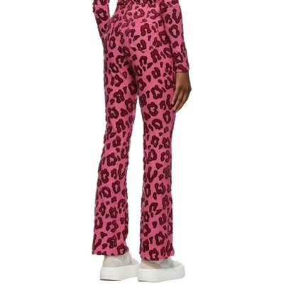 Shop Ambush Pink Wool Leopard Lounge Pants