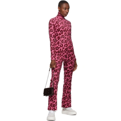 Shop Ambush Pink Wool Leopard Lounge Pants