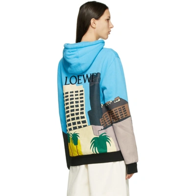 Shop Loewe Blue Ken Price Edition La Series Hoodie In 5005 Sky Bl