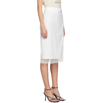 Shop Commission Nyc Ssense Exclusive White Lace Pencil Skirt