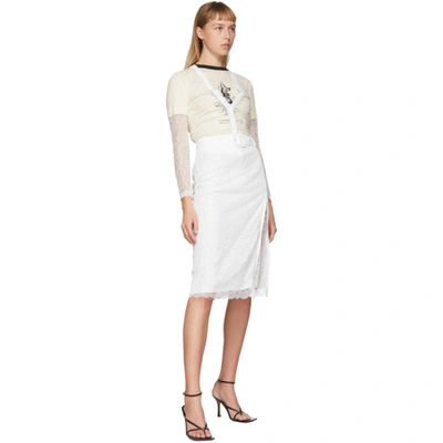 Shop Commission Nyc Ssense Exclusive White Lace Pencil Skirt